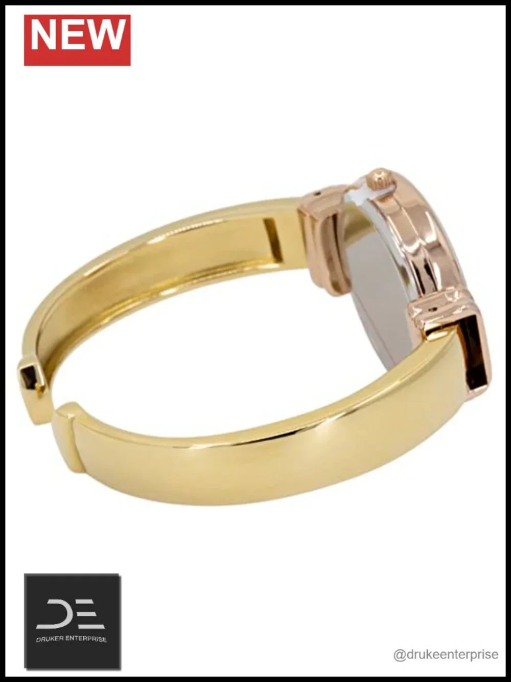 Mother of Pearl Cuff Bracelet Watch Japanese Quartz Metal Bangle